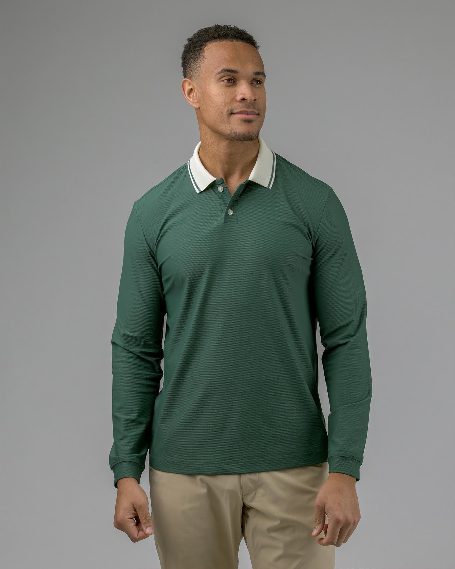 Born To Golf Long Sleeve Textured Polo – Good Good Golf