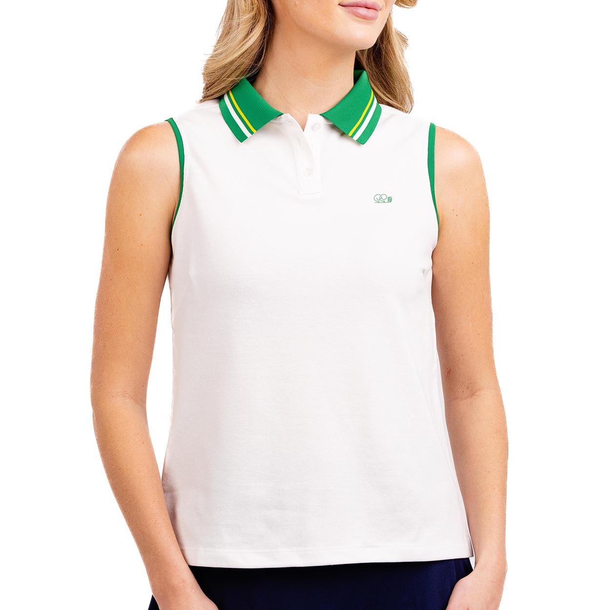 Show Out Sleeveless Polo – Good Good Golf - Main Image