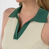 Women's Born To Golf Split Neck Crop Polo