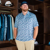Navy Wildflower Polo
