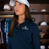 Women's Good Tournament Navy Q-Zip