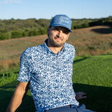 Navy Wildflower Polo