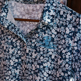Women's Navy Wildflower Polo