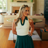 Women's Born To Golf Split Neck Crop Polo