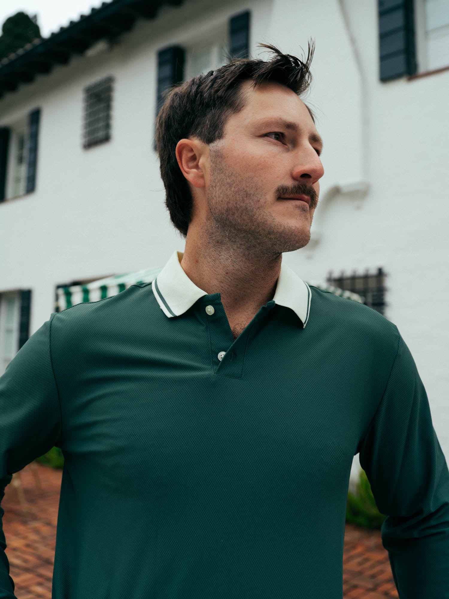 Born To Golf Long Sleeve Textured Polo – Good Good Golf