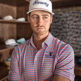 Good Tournament Red White & Blue Polo
