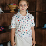 Youth Good Tournament Texas White Polo