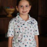 Youth Good Tournament Texas White Polo