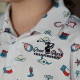 Youth Good Tournament Texas White Polo