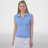Women's Blueberry Split Neck Polo