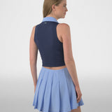 Women's Flyer Sleeveless Split Neck Crop Polo