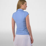 Women's Blueberry Split Neck Polo