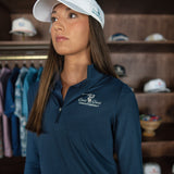 Women's Good Tournament Navy Q-Zip