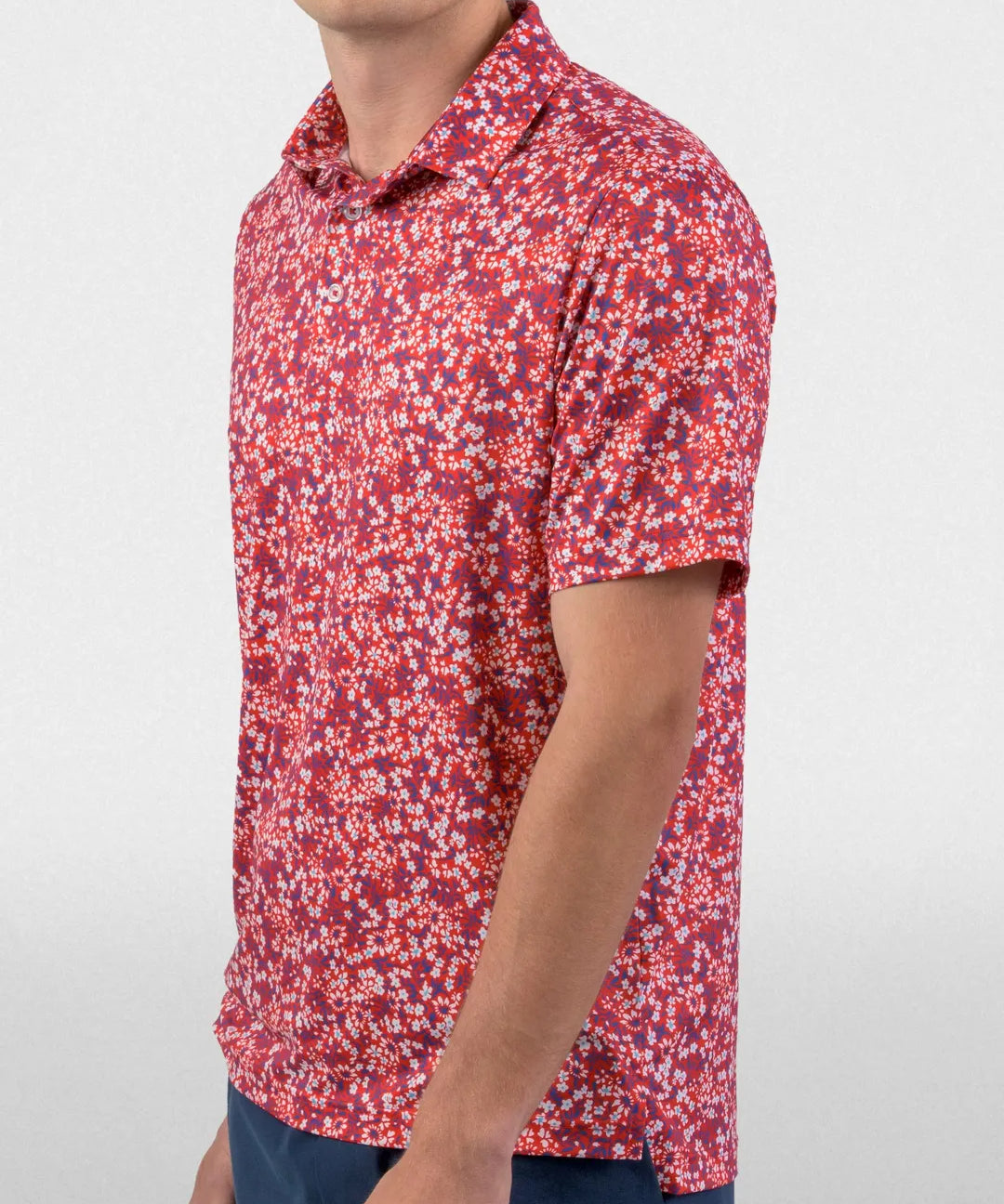 Beachside Floral Polo - Good Good Golf performance golf polo