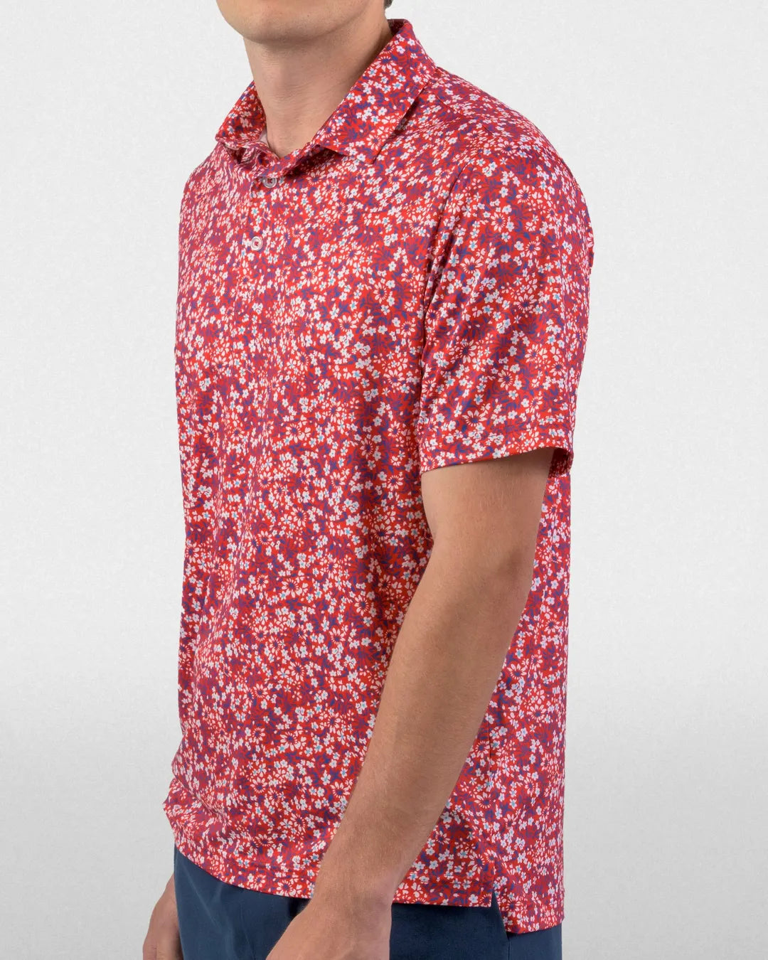 Beachside Floral Polo - Good Good Golf performance golf polo