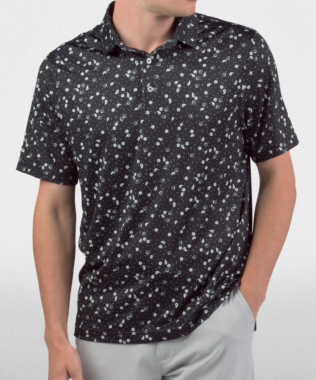 Divot Ditsy Polo - Good Good Golf performance golf polo