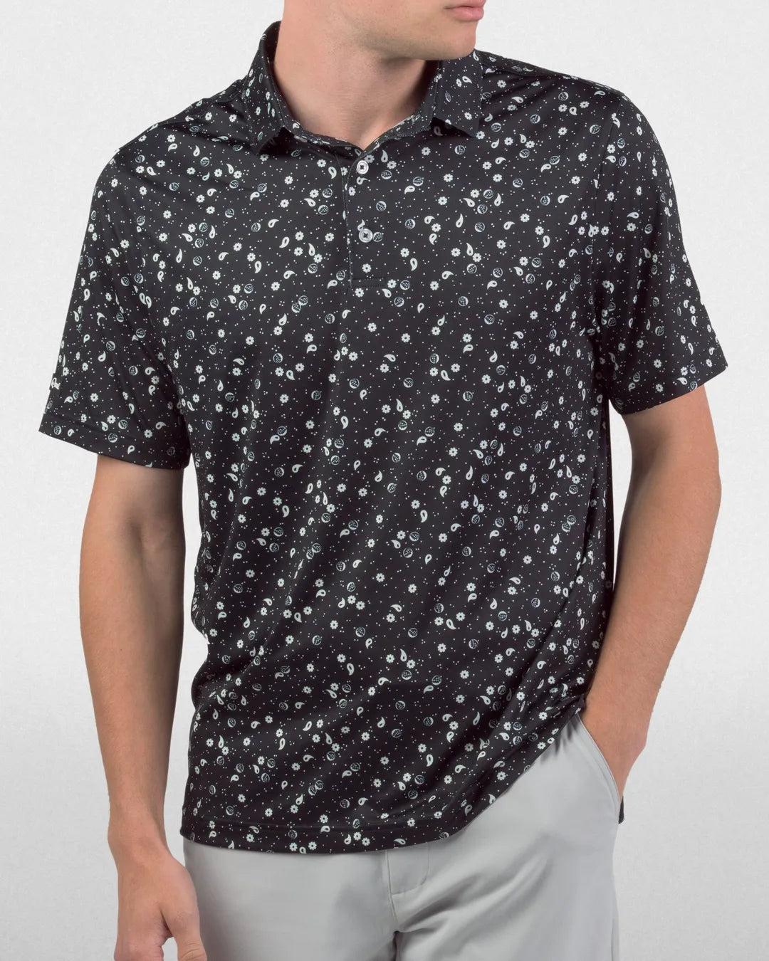 Divot Ditsy Polo - Good Good Golf performance golf polo