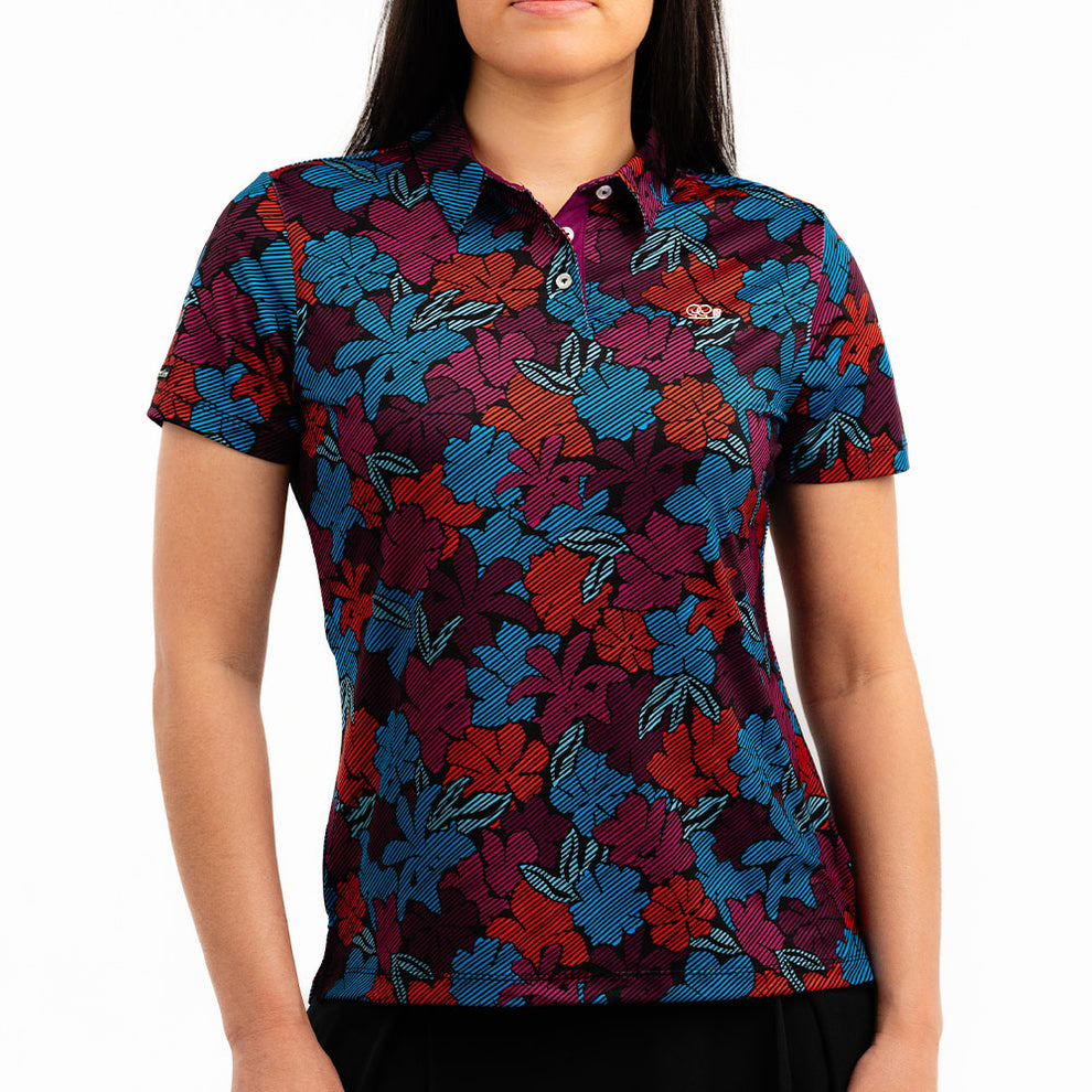 Women's Fore Flowers Polo – Good Good Golf