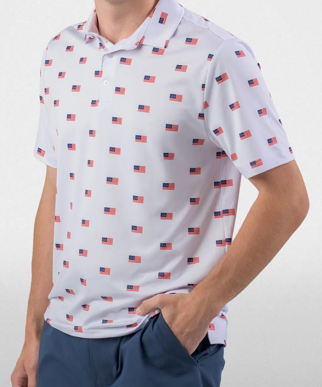 Good Flag Polo - Good Good Golf performance golf polo