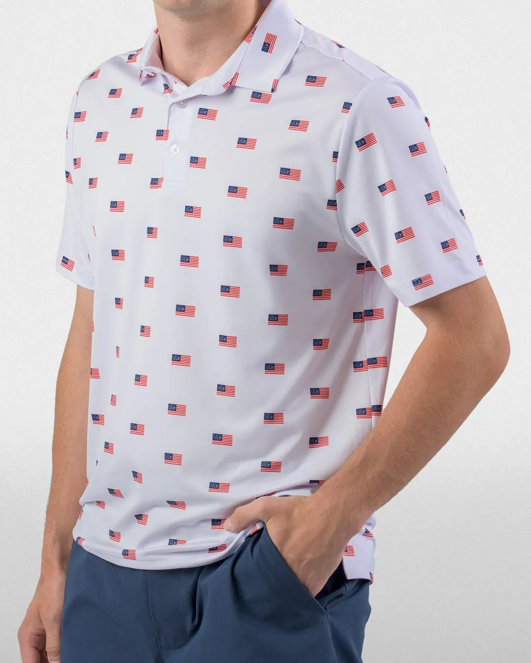 Good Flag Polo - Good Good Golf performance golf polo
