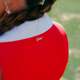 Women's That's Fire Split Neck Crop Polo