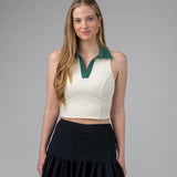 Women's Born To Golf Split Neck Crop Polo