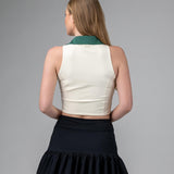 Women's Born To Golf Split Neck Crop Polo