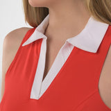 Women's That's Fire Split Neck Crop Polo