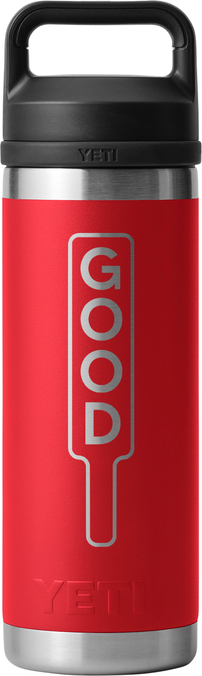 Good Good x Rambler 18 oz Bottle Chug Silent Night Rescue Red