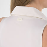 Women's Pure Sleeveless Split Neck Polo