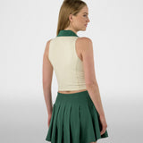 Women's Born To Golf Split Neck Crop Polo