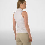 Women's Pure Sleeveless Split Neck Polo
