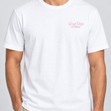 White Good Days Ahead T-Shirt front view on model