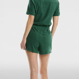 First Cut Terry Cropped Romper