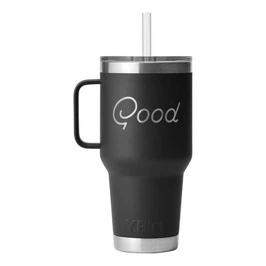 Good Good x Yeti Rambler 35 oz Straw Mug Black