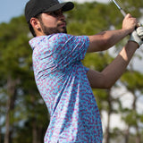 Hibiscus Berry Polo - Exclusive Performance Golf Polo